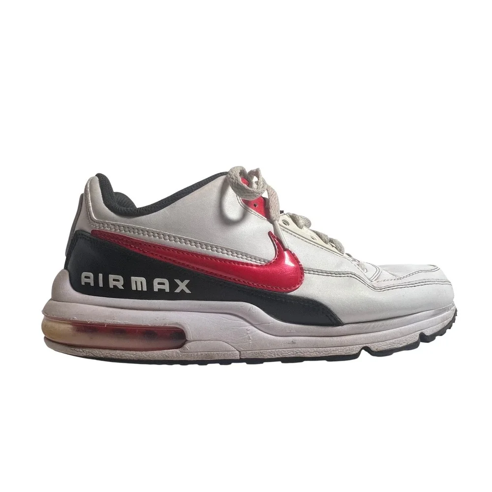 Nike Air Max LTD 3 Mens White‎ Red Black Leather Low Top Sneakers BV1171-100